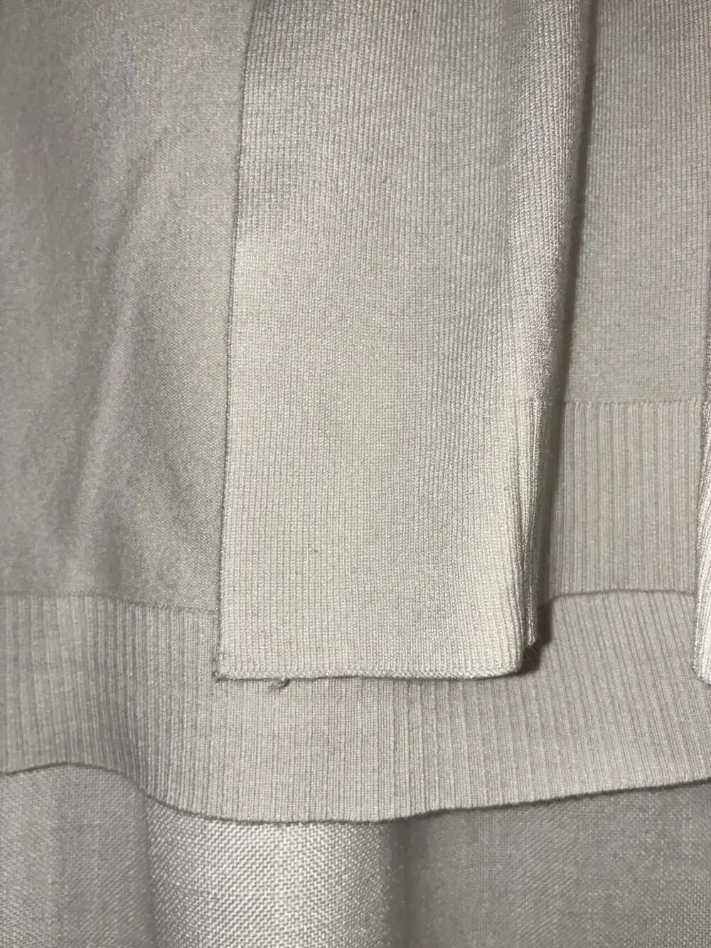 Calvin Klein Women's Cream Open Front Cropped Cardigan Size L - Picture 2 of 6